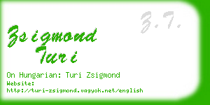 zsigmond turi business card